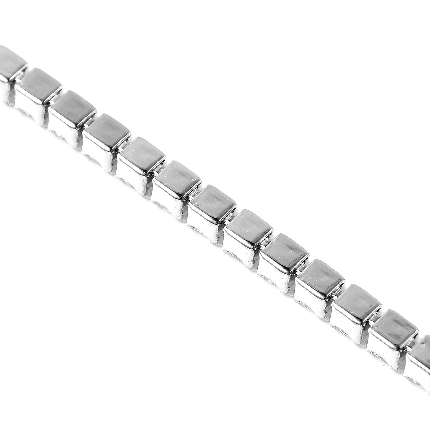 Simulated Diamond Tennis Bracelet in Sterling Silver (7-8In) 3.00 ctw