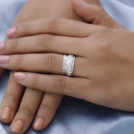 Sterling Silver Elephant Spinner Ring, Anxiety Ring for Women, Fidget Rings for Anxiety for Women, Stress Relieving Anxiety Ring (Size 5.0) (5 g) image number 2