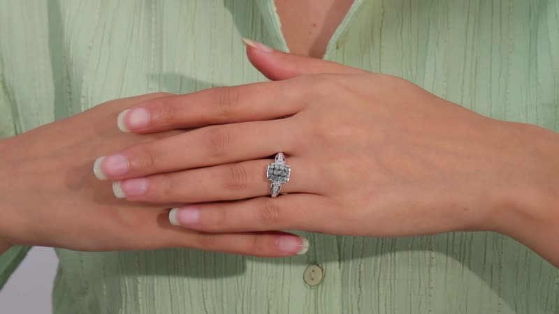 Narsipatnam Alexandrite and White Zircon Ring in Black Rhodium and Platinum Over Sterling Silver (Size 10.0) 0.80 ctw