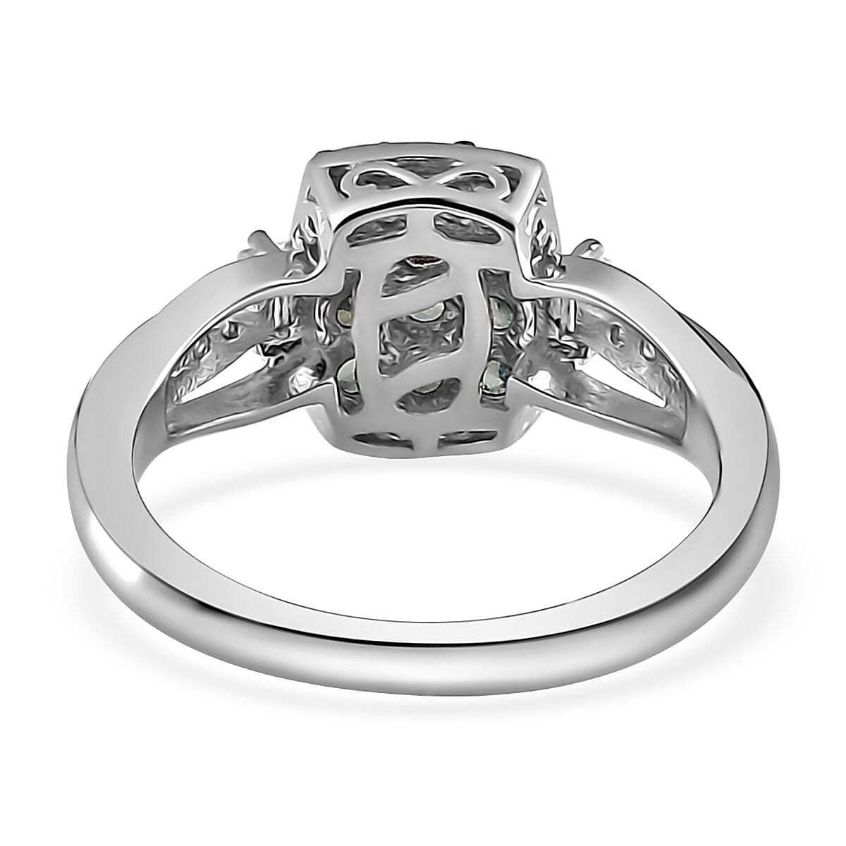 D'Joy Narsipatnam Alexandrite and White Zircon Ring in Black Rhodium and Platinum Over Sterling Silver (Size 10.0) 0.80 ctw