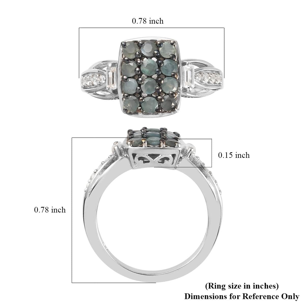 Narsipatnam Alexandrite and White Zircon Ring in Black Rhodium and Platinum Over Sterling Silver (Size 7.0) 0.80 ctw image number 6