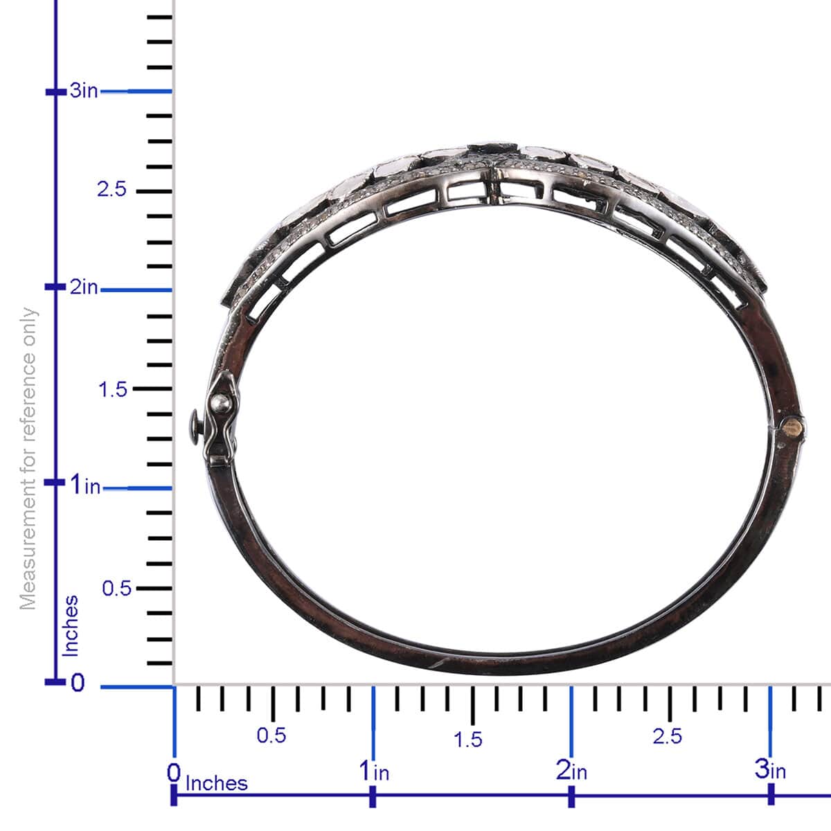 Diamond Bangle Bracelet in Sterling Silver 8 Inch 33.10 Grams 4.50 ctw image number 3