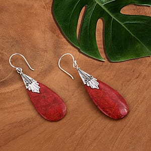 Sponge Coral Earrings in Sterling Silver