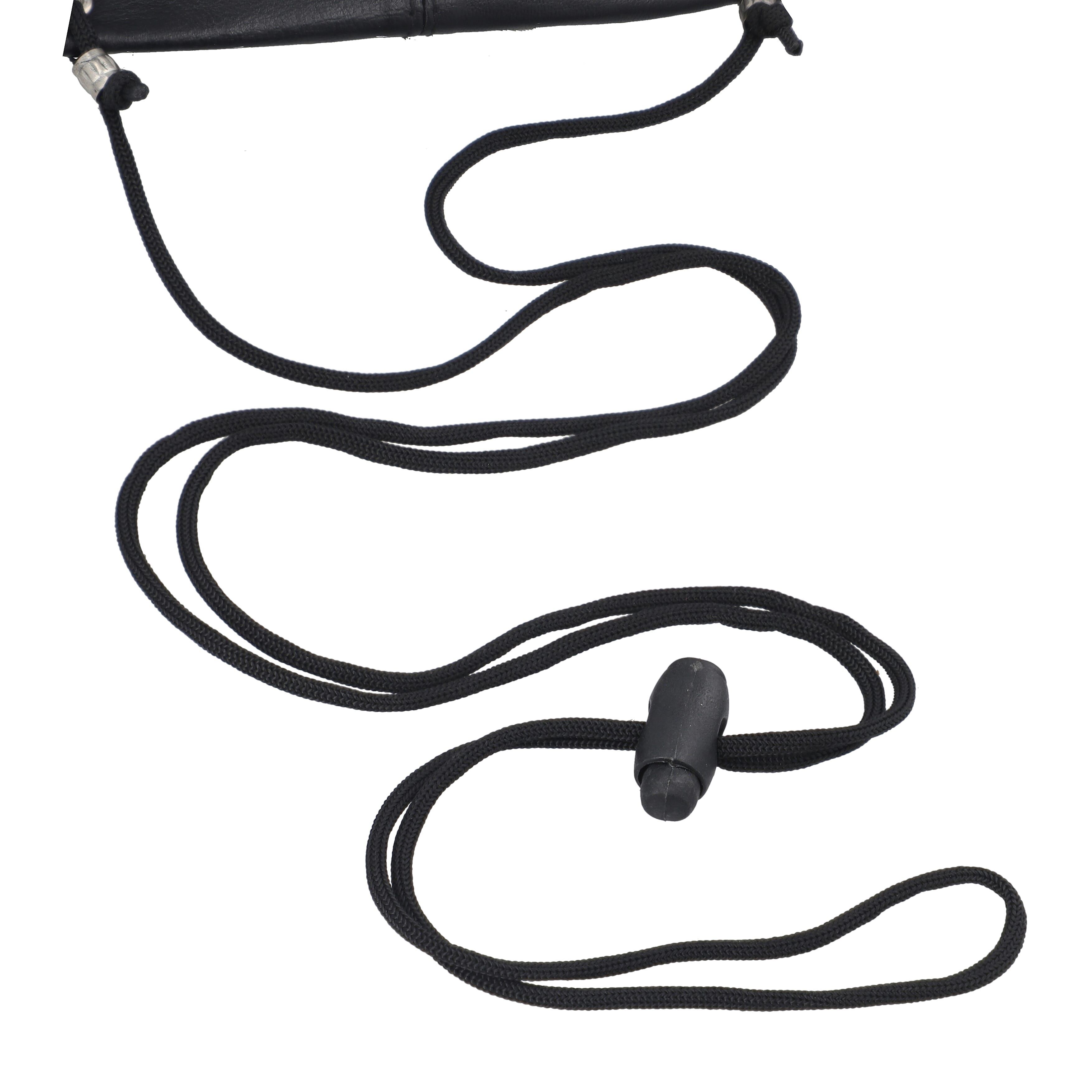 Newage Black 100% Genuine Leather Crossbody Bag with Man-made Straps