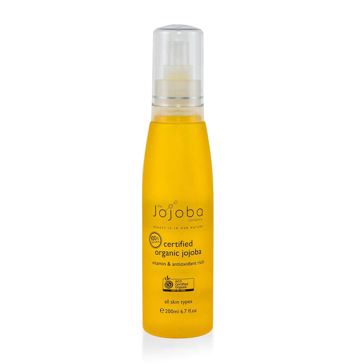 The Jojoba Company Natural Certified Organic Jojoba Oil For Face, Hair and Body, Anti Aging Oil (200 ML) image number 0