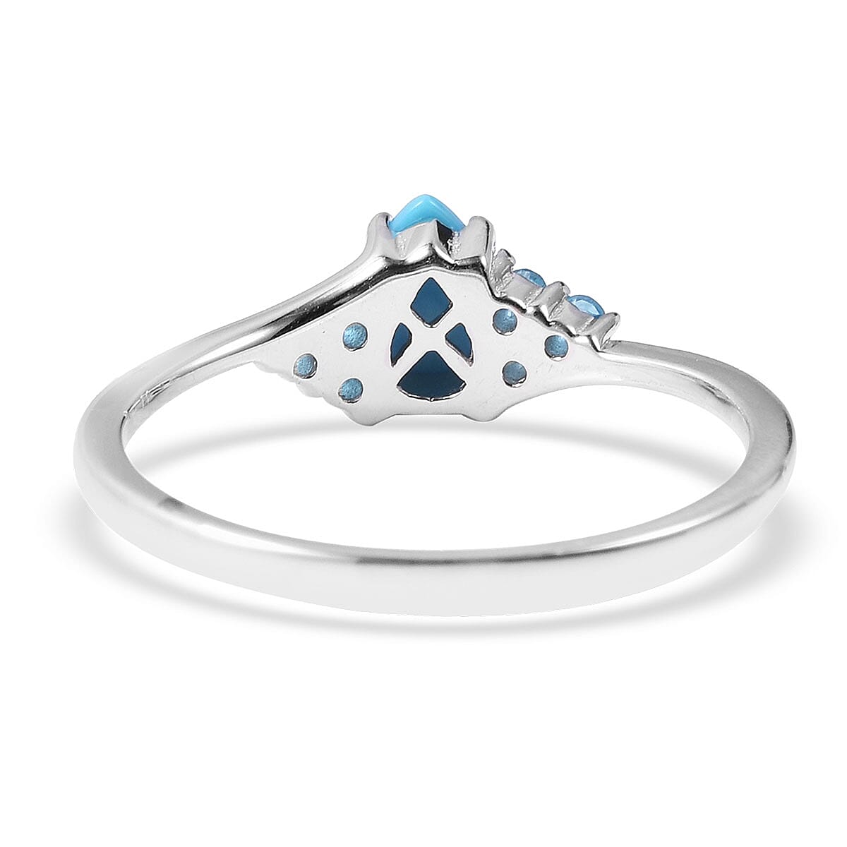 Sleeping Beauty Turquoise, Malgache Neon Apatite Ring in Sterling Silver (Size 6.0) 1.00 ctw image number 3