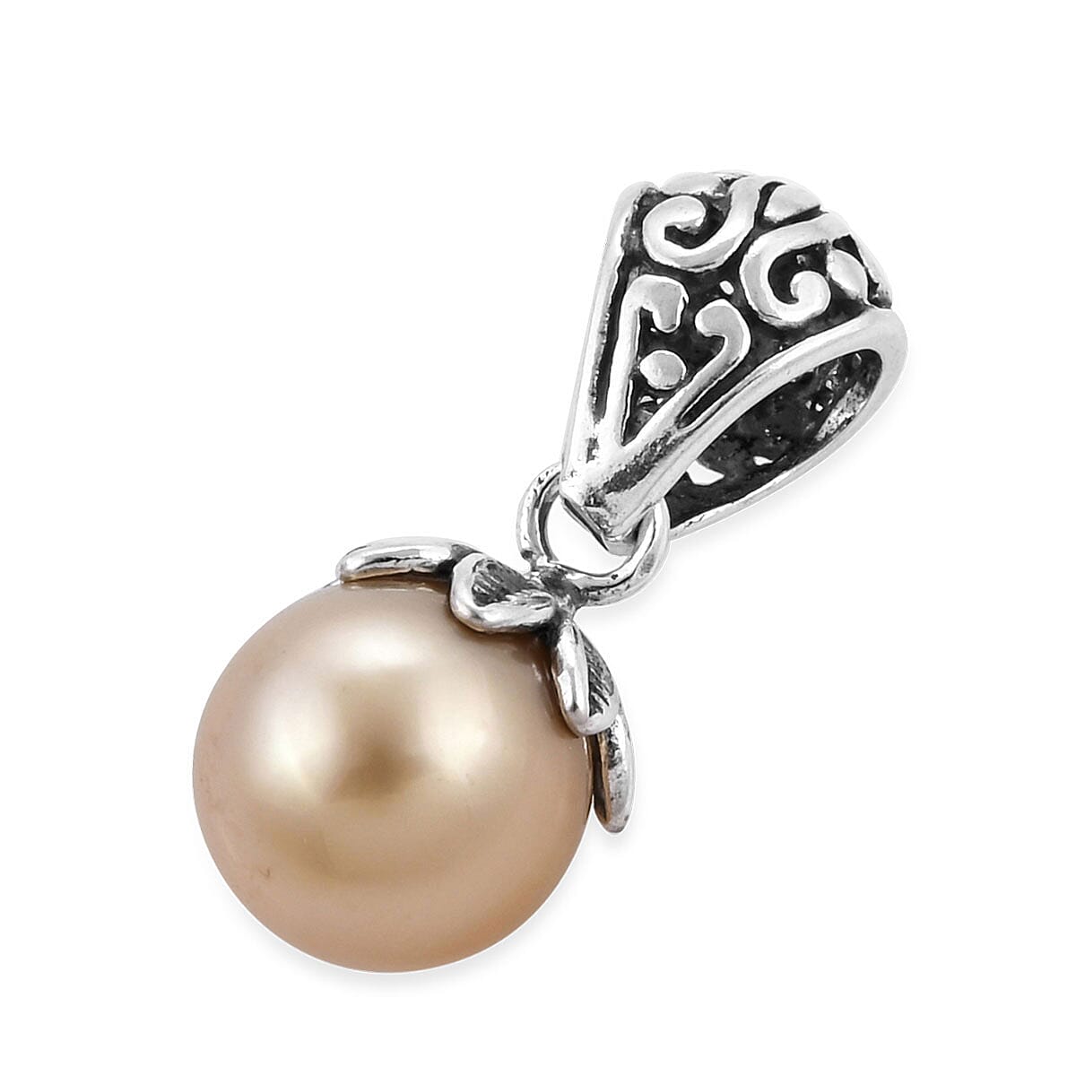 Bali Legacy South Sea Pearl 10mm Ring Size 9 and Pendant without Chain in Sterling Silver