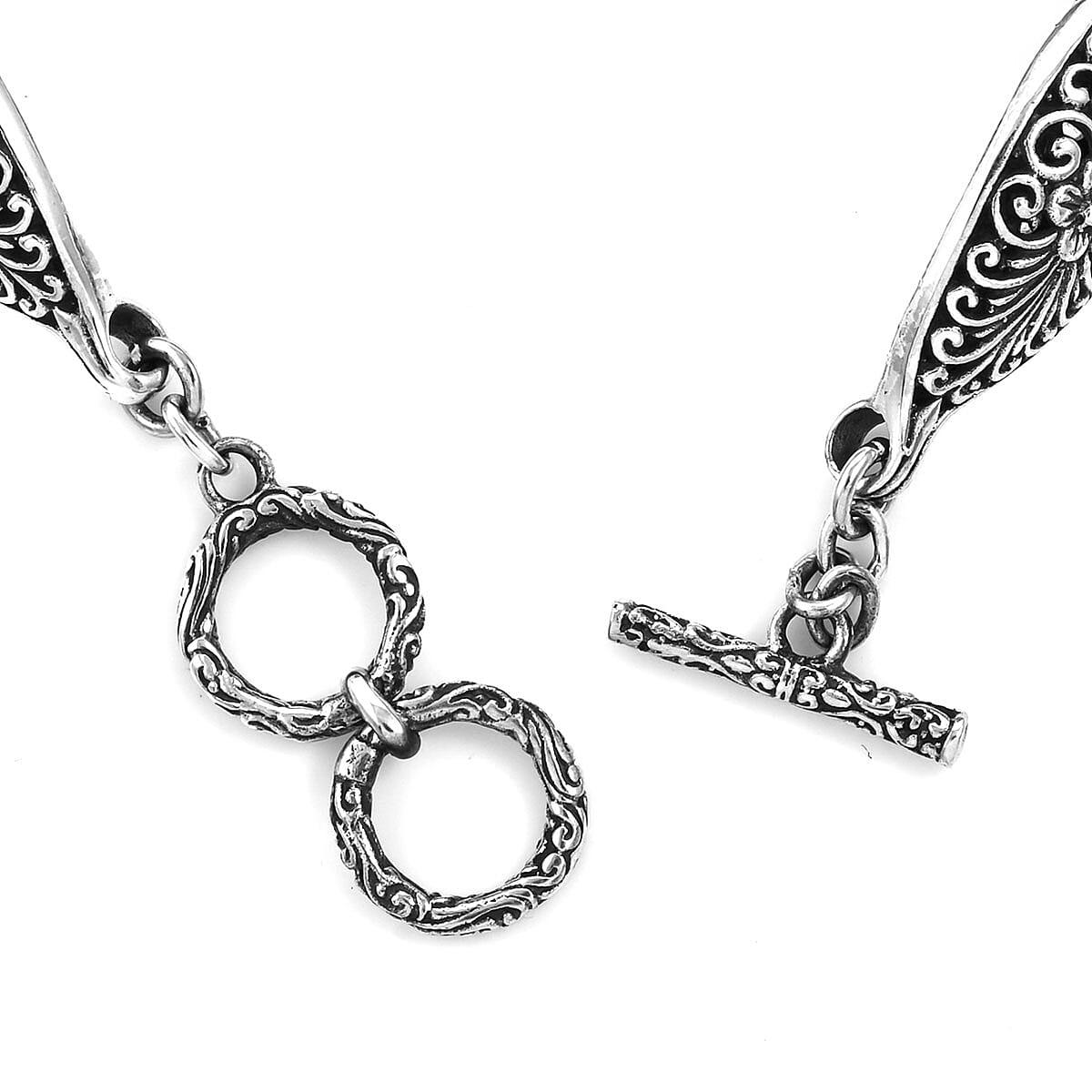 Eon 1962 Swiss Movement Toggle Clasp Bracelet Watch in Sterling Silver with Stainless Steel Back image number 5