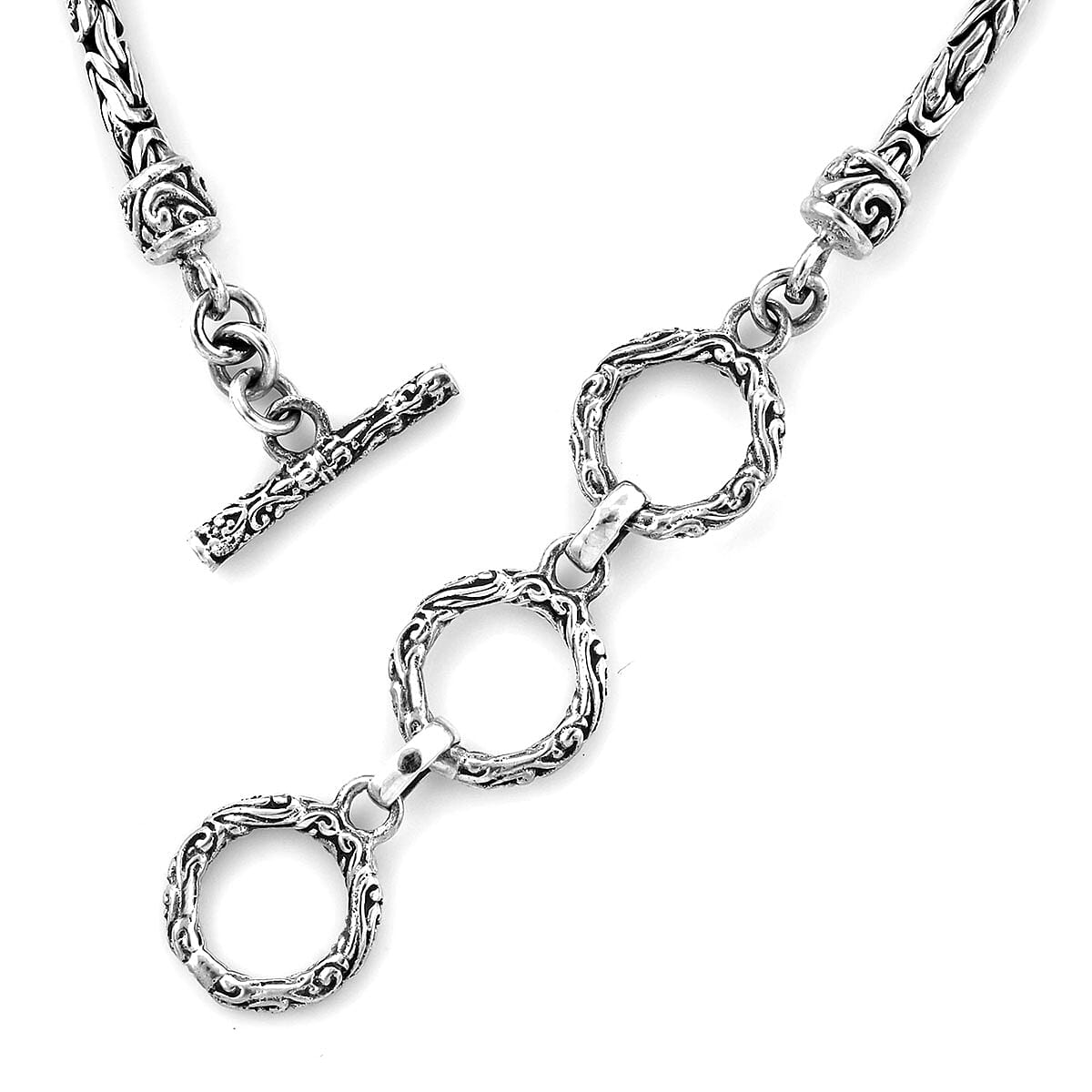 EON 1962 Swiss Movement Toggle Clasp Bracelet Watch in Sterling Silver with Stainless Steel Back image number 4