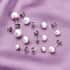 Set of 5 Freshwater White Pearl Stud Earrings in Stainless Steel image number 1