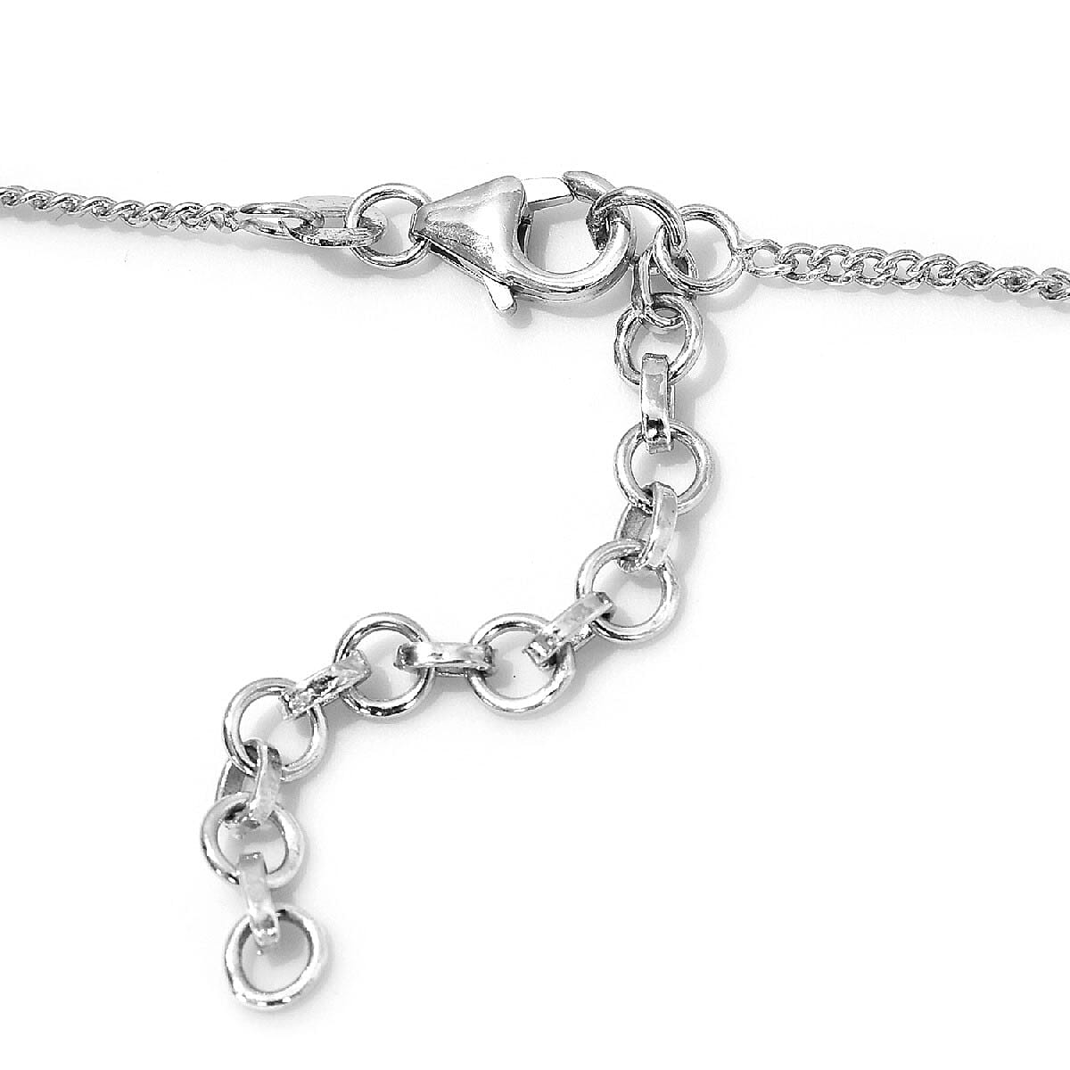 Elite Shungite and Tanzanite Necklace 18-20 Inch in Platinum Over Sterling Silver 11.50 ctw  image number 4