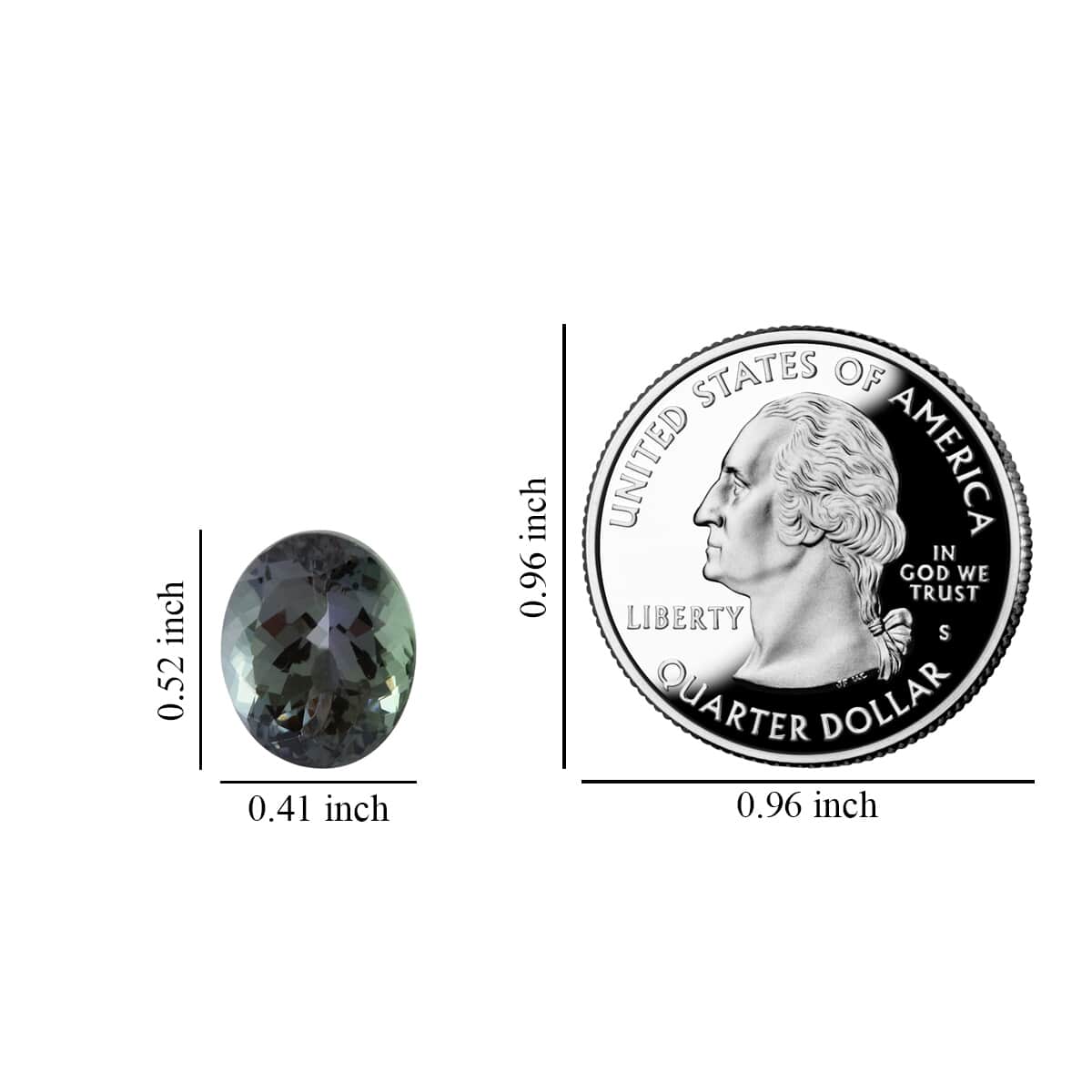 IGI Certified AAAA Green Tanzanite Faceted (Ovl 13.24x10.62 mm) 8.07 ctw, Loose Gem , Loose Gemstones , Loose Stones , Jewelry Stones image number 4
