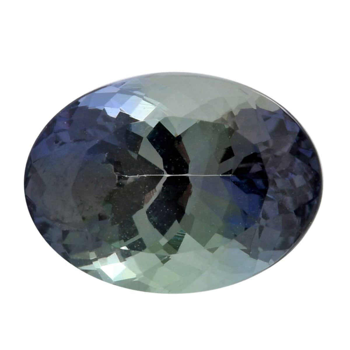 Certified & Appraised AAAA Green Tanzanite Faceted (Ovl 12.98x9.63 mm) 7.13 ctw, Loose Gem , Loose Gemstones , Loose Stones , Jewelry Stones image number 0