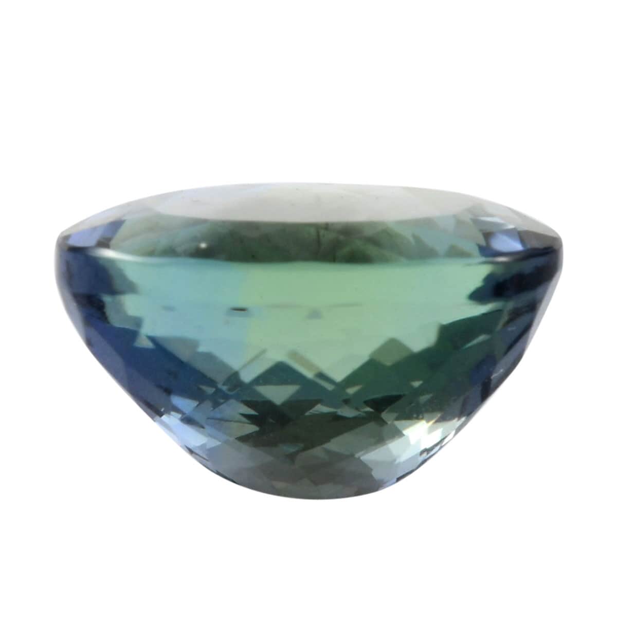 Certified & Appraised AAAA Green Tanzanite Faceted (Ovl 12.98x9.63 mm) 7.13 ctw, Loose Gem , Loose Gemstones , Loose Stones , Jewelry Stones image number 1
