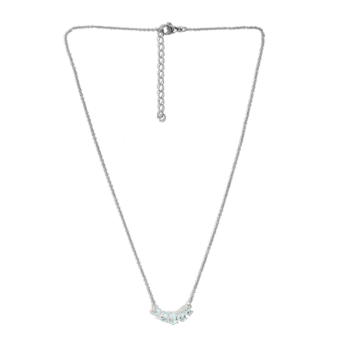 Sky Blue Topaz Necklace 18 Inches in Sterling Silver 2.40 ctw image number 0