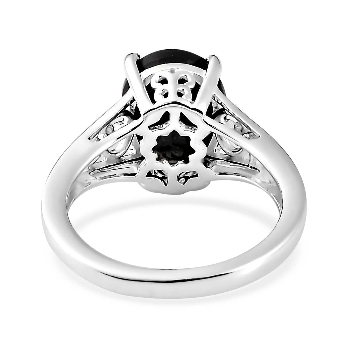 D'Joy Australian Black Tourmaline 2.90 ctw Solitaire Ring in Sterling Silver (Size 9.0) image number 6