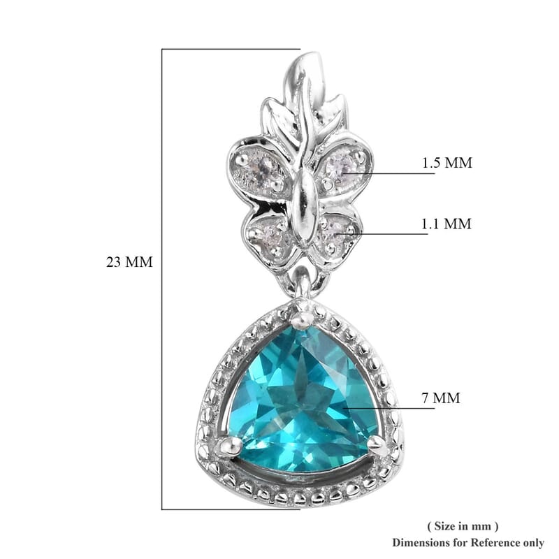 2.74 ctw Paraiba Topaz and Zircon Earrings in Platinum Over Sterling Silver