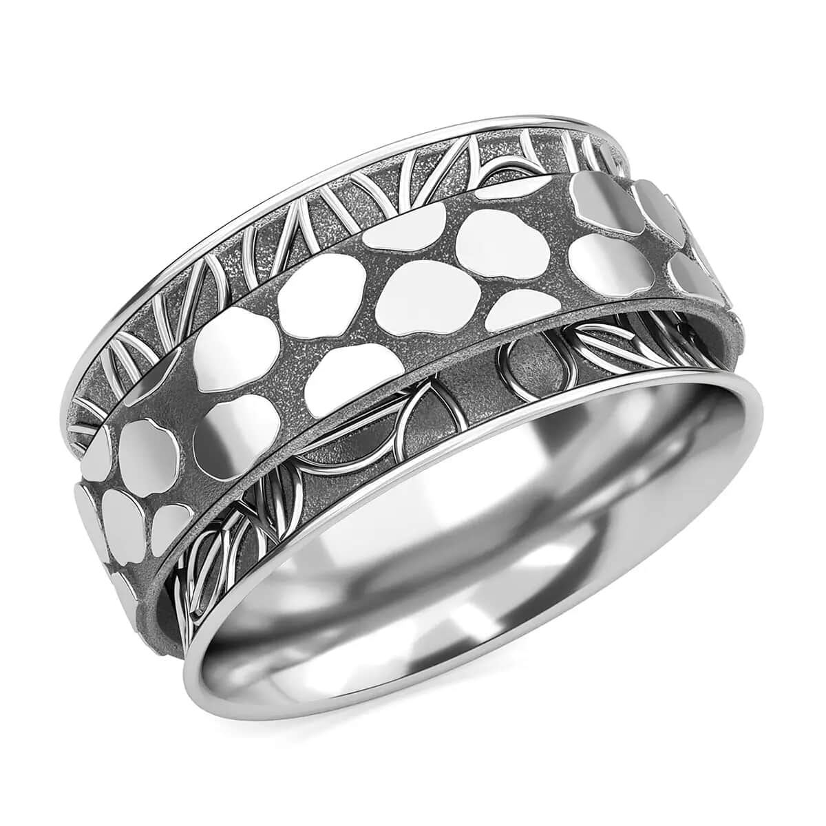 Spinner Band Ring in Sterling Silver, Promise Rings (Size 11.0) 4.50 Grams image number 0