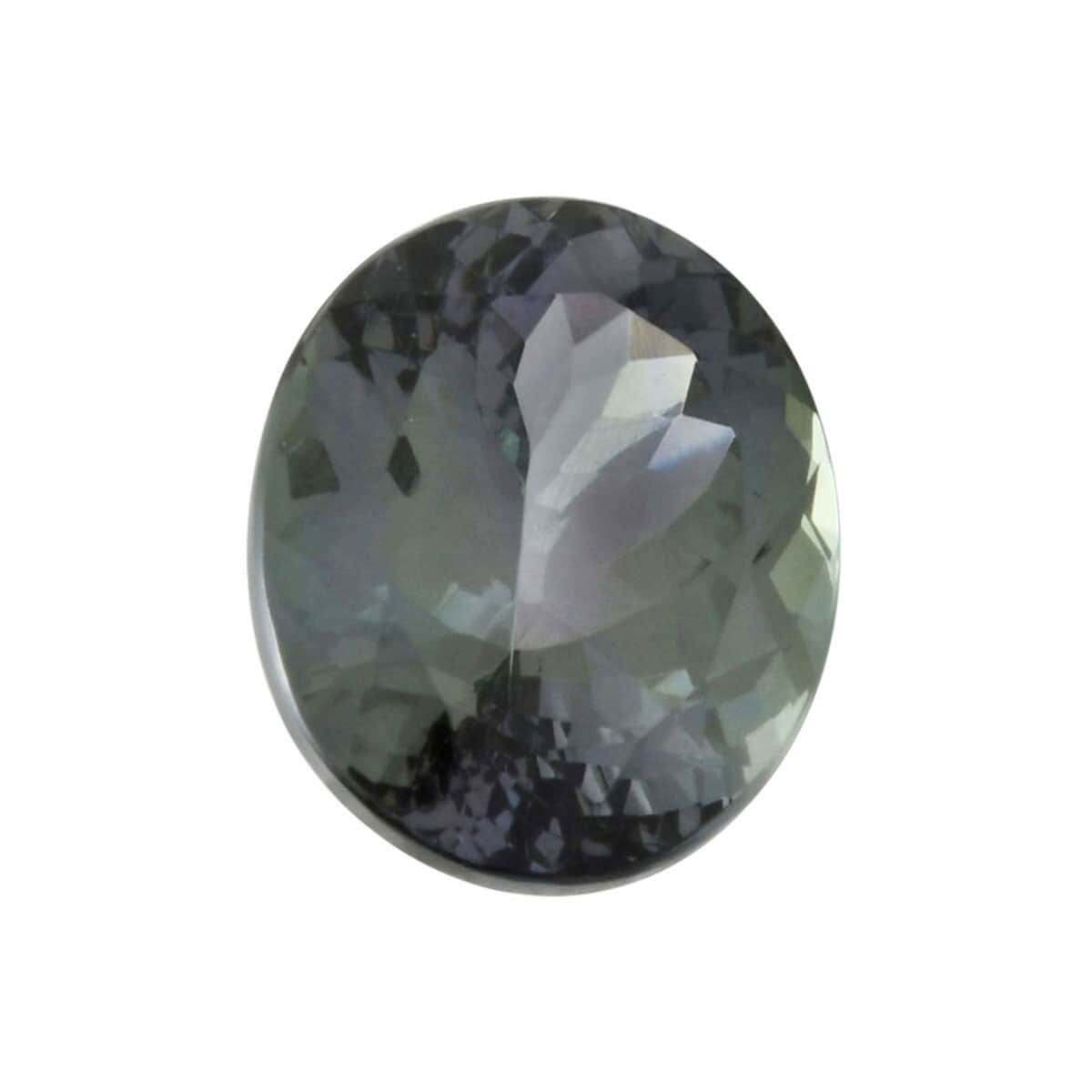 IGI Certified AAAA Green Tanzanite Faceted (Ovl 12.49x10.27 mm) 6.82 ctw image number 0
