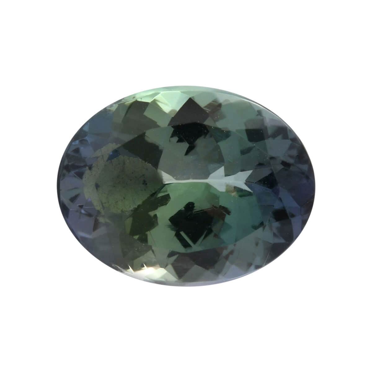 Certified AAAA Green Tanzanite Faceted (Oval 11.95x9.3 mm) 5.08 ctw, Loose Gem , Loose Gemstones , Loose Stones , Jewelry Stones image number 0