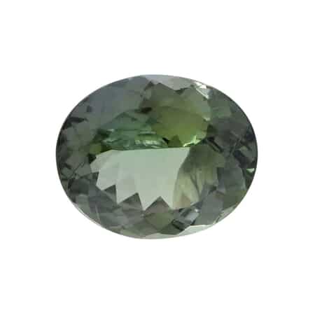 Certified & Appraised AAAA Green Tanzanite Faceted (Ovl 12.17x9.99 mm) 5.37 ctw, Loose Gem , Loose Gemstones , Loose Stones , Jewelry Stones image number 0