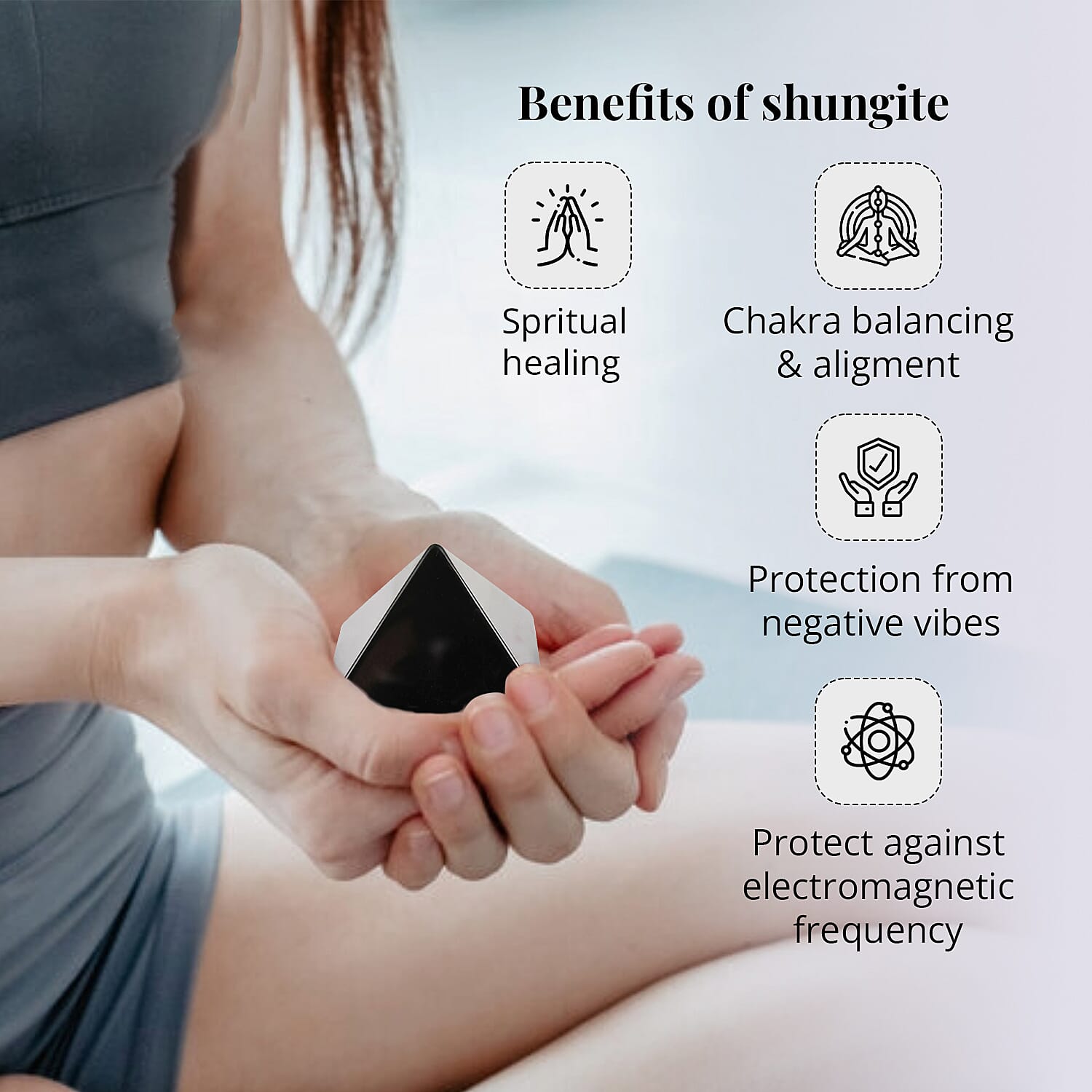 Shungite Pyramid 5cm Approx. 268.00 ctw