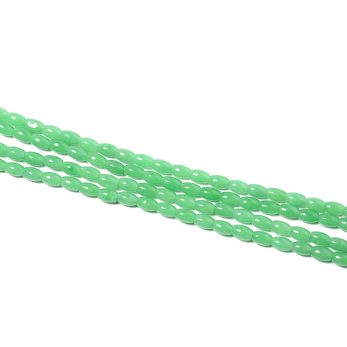 Green Jade Bead Endless Necklace 60 Inch 472.50 ctw image number 1