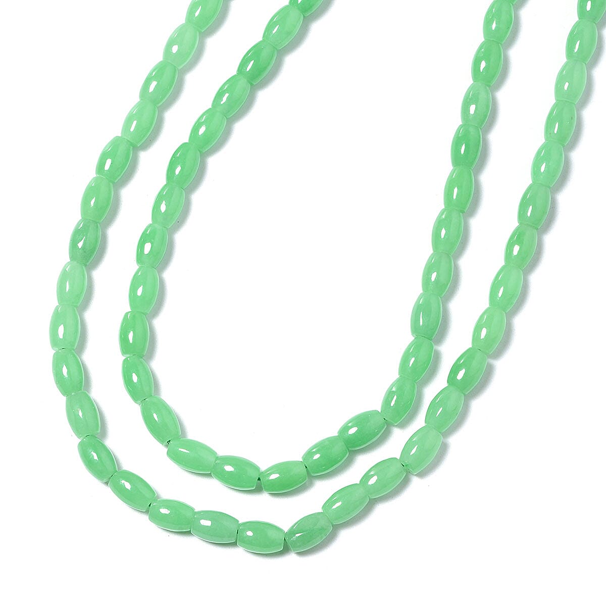 Green Jade Bead Endless Necklace 60 Inch 472.50 ctw image number 2