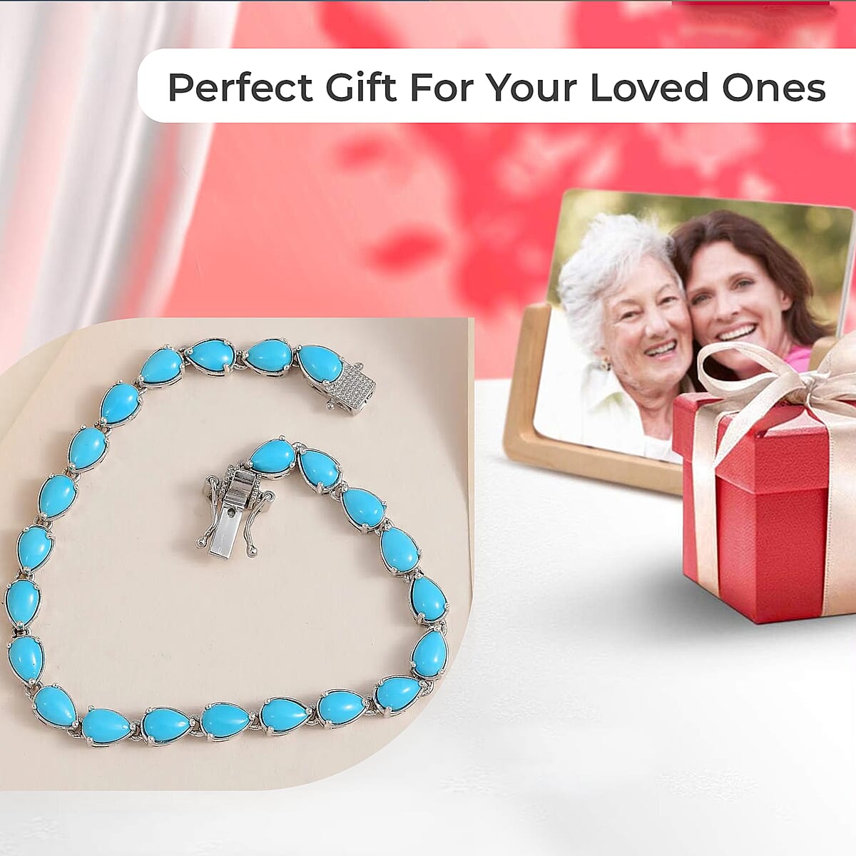 Sleeping Beauty Turquoise Bracelet in Platinum Over Sterling Silver (8.00 In) 9.75 ctw image number 3