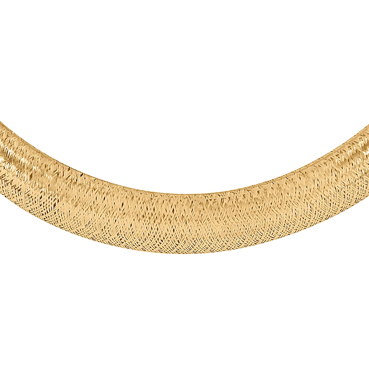 Vicenza Italian Collection Mesh Omega Necklace 18 Inch in 10K Yellow Gold 18.20 Grams image number 1