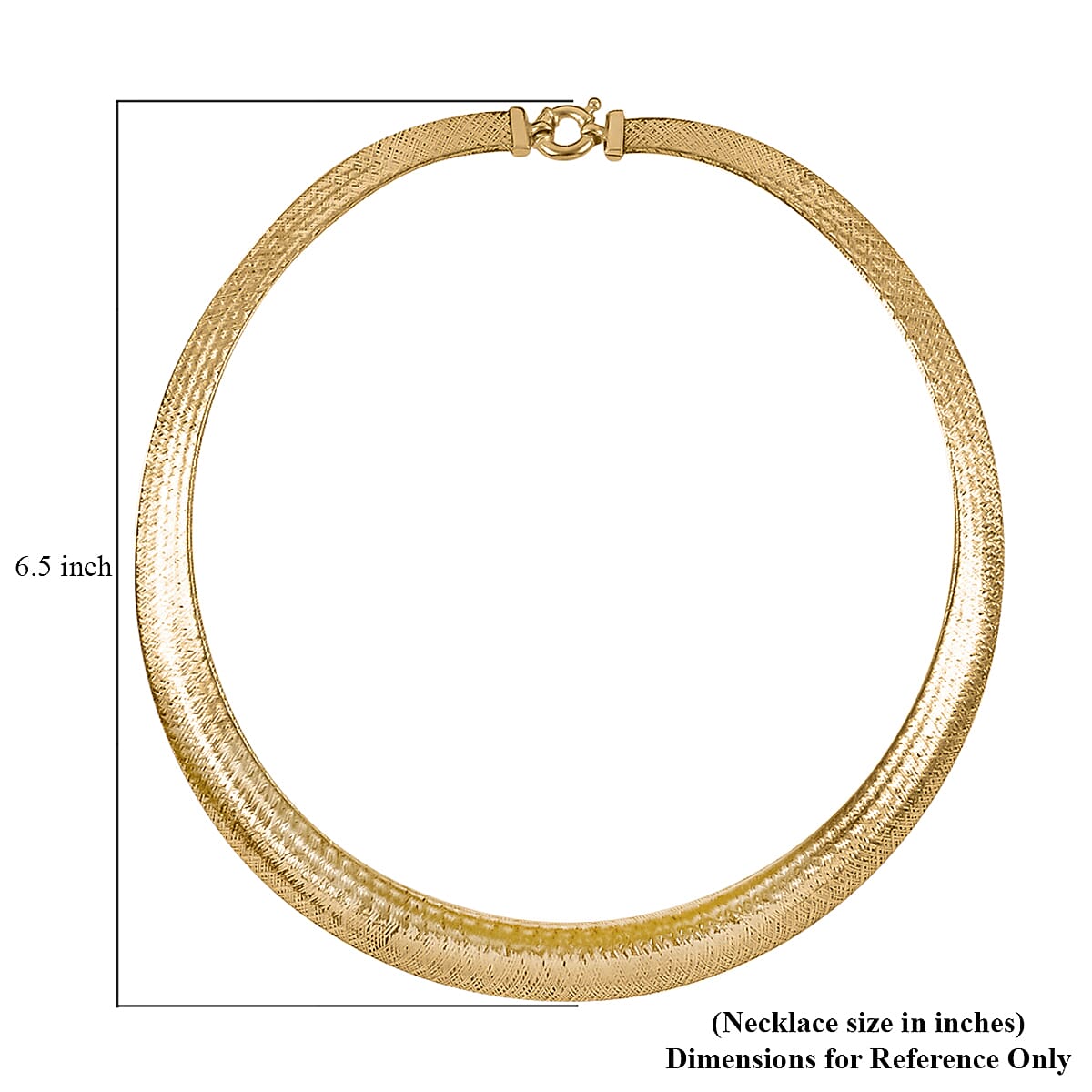 Vicenza Italian Collection Mesh Omega Necklace 18 Inch in 10K Yellow Gold 18.20 Grams image number 3