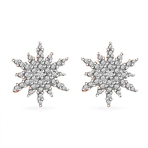 D'Joy Diamond Accent Star Stud Earrings in 14K Rose Gold Over Sterling Silver
