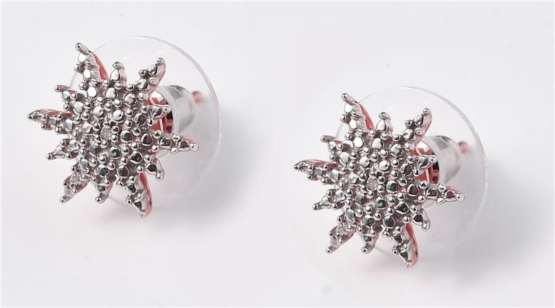 D'Joy Diamond Accent Star Stud Earrings in 14K Rose Gold Over Sterling Silver