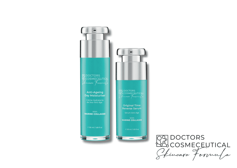 Doctors Cosmeceutical Marine Collagen Original Time Reverse Serum (1.01oz) and Anti-Ageing Day Moisturizer (1.69oz)