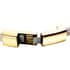 2 in 1 White Faux Leather USB iOS/Android Charging Cord Bracelet in Goldtone (8.00 In) image number 2