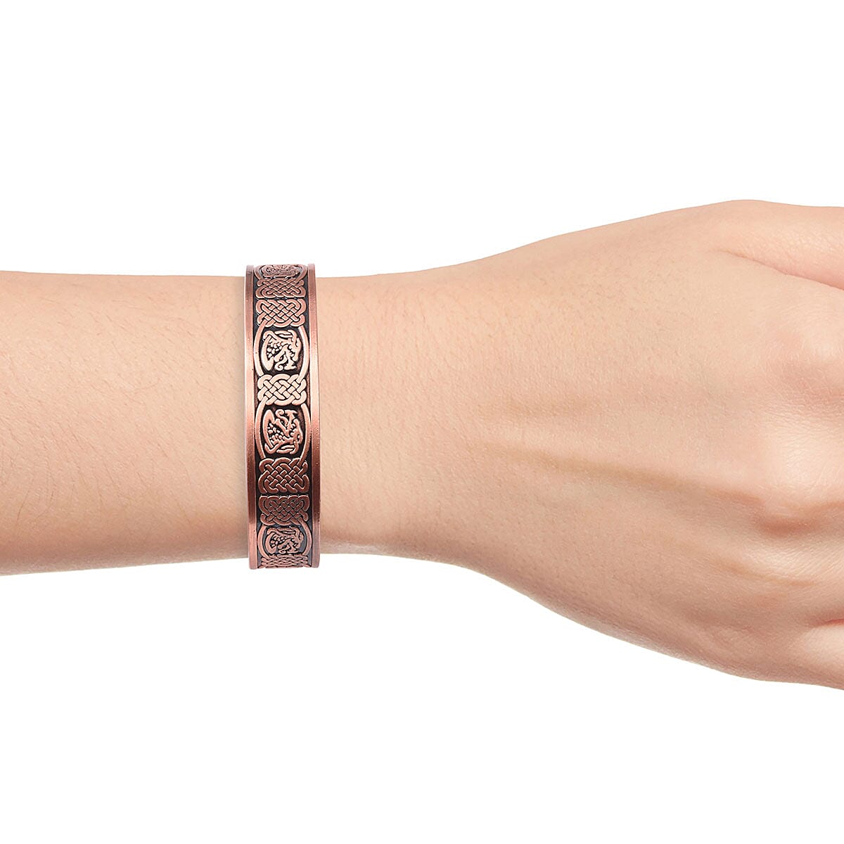 Magnetic by Design Dragon Cuff Bracelet in Rosetone (7 in) image number 1