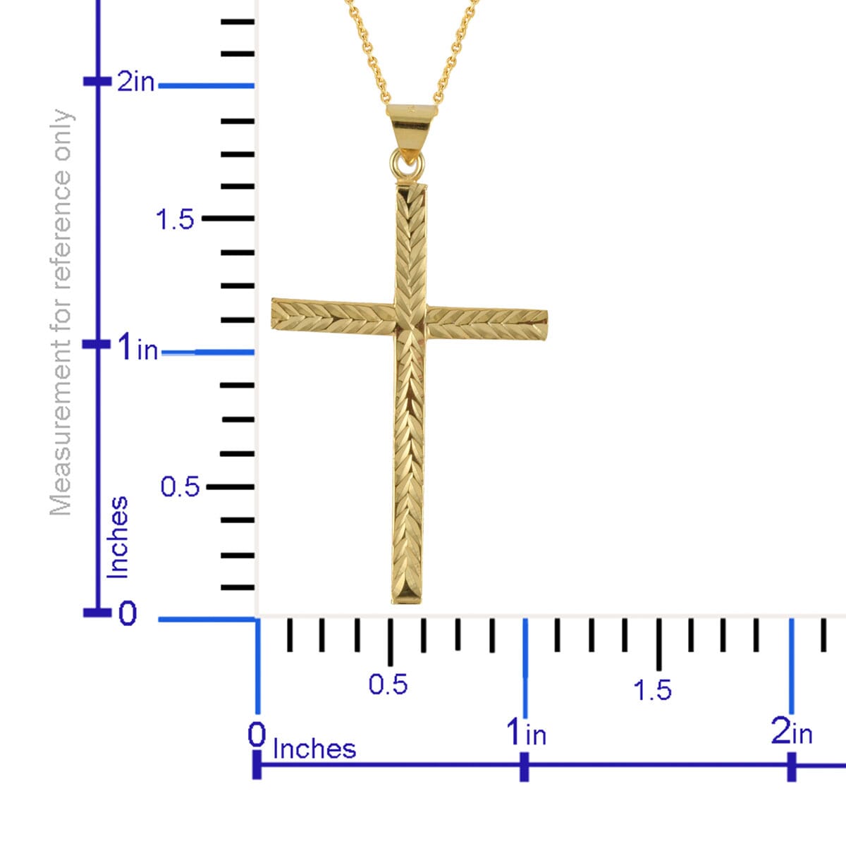 Cross Pendant Necklace Diamond-cut Sterling Silver, Pendant Only