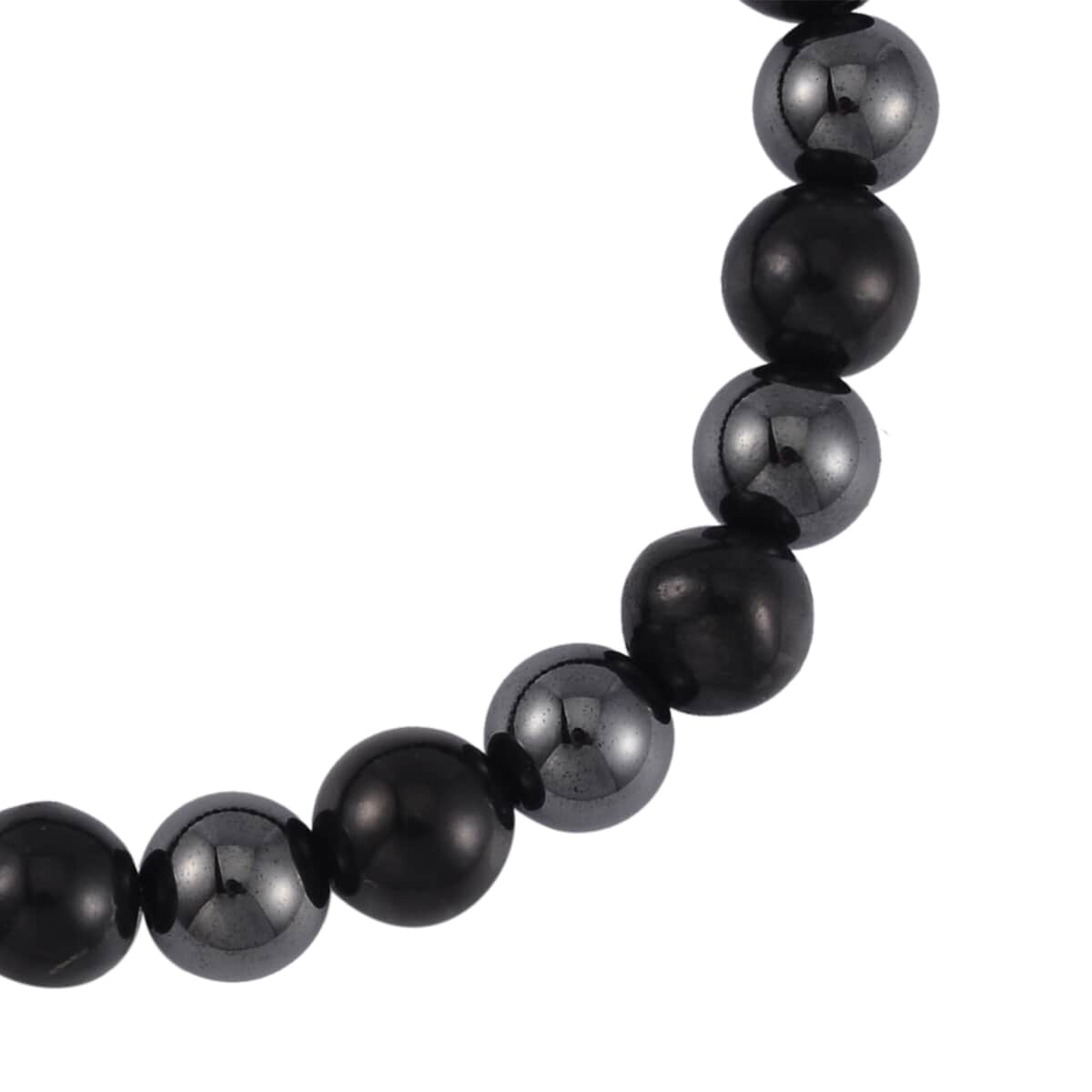 Shungite and Magnetic Hematite Stretch Bracelet 84.00 ctw image number 2