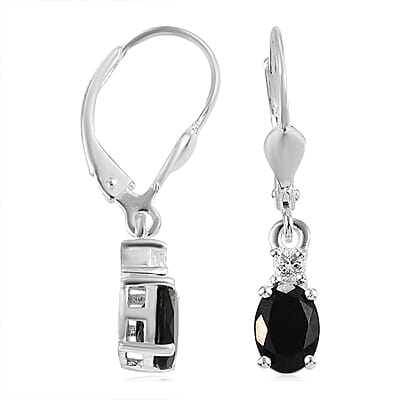 D'Joy Australian Black Tourmaline Lever Back Earrings in Sterling Silver, Topaz Earrings, Silver Jewelry Gifts For Women 1.35 ctw