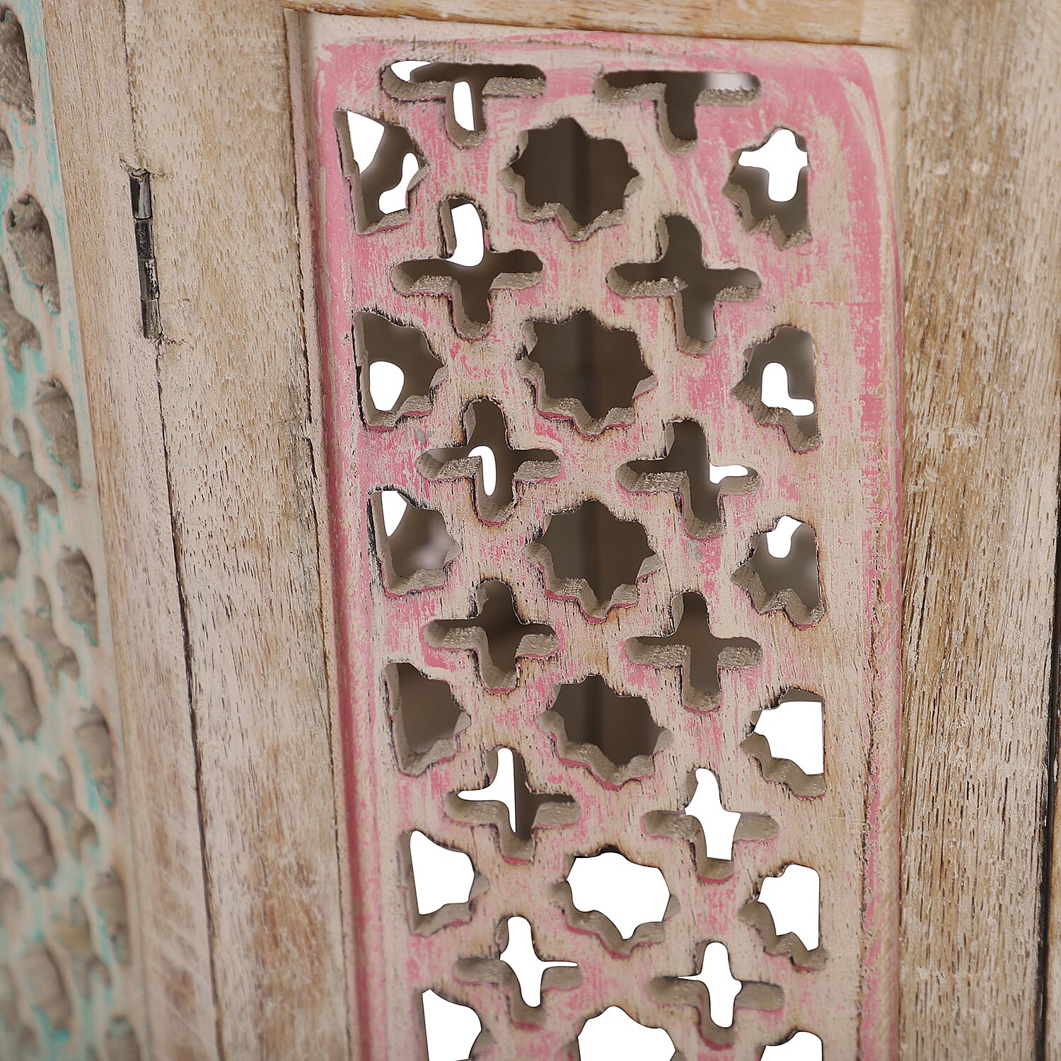 NAKKASHI Multi Color Hand Carved Wooden Table