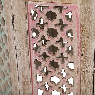 NAKKASHI Multi Color Hand Carved Wooden Table