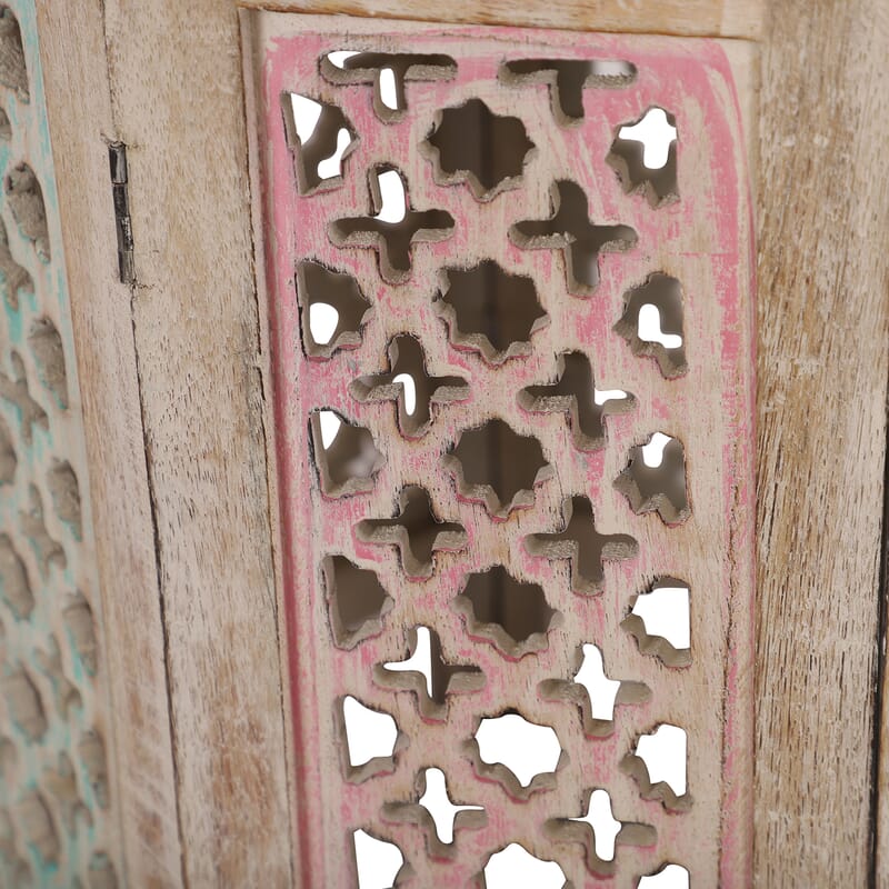 NAKKASHI Multi Color Hand Carved Wooden Table