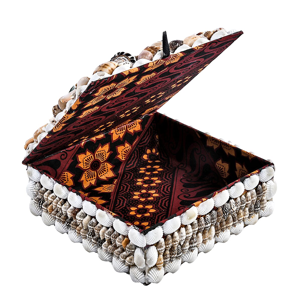 Sea Shell Encrusted Treasure Chest Shaped Box image number 5