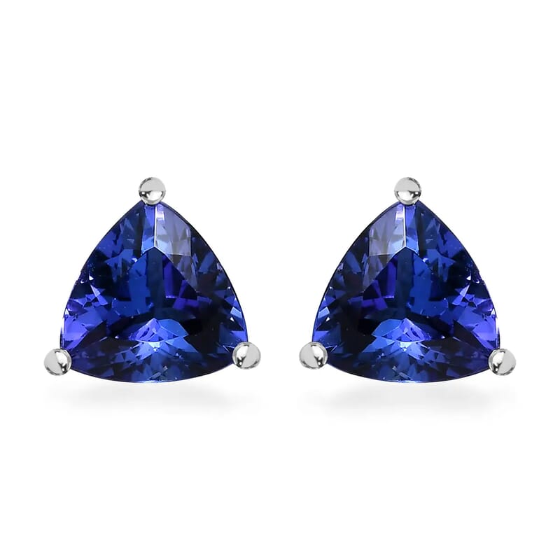 Rhapsody AAAA Tanzanite 2.70 ctw Stud Earrings in 950 Platinum