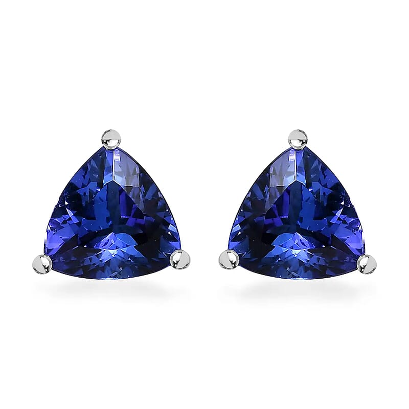 Rhapsody AAAA Tanzanite 2.70 ctw Stud Earrings in 950 Platinum