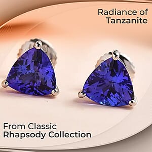 Rhapsody 950 Platinum AAAA Tanzanite 2.50 ctw Stud Earrings, AAAA Tanzanite Earrings, Tanzanite Studs, 950 Platinum Studs, 950 Platinum Earrings