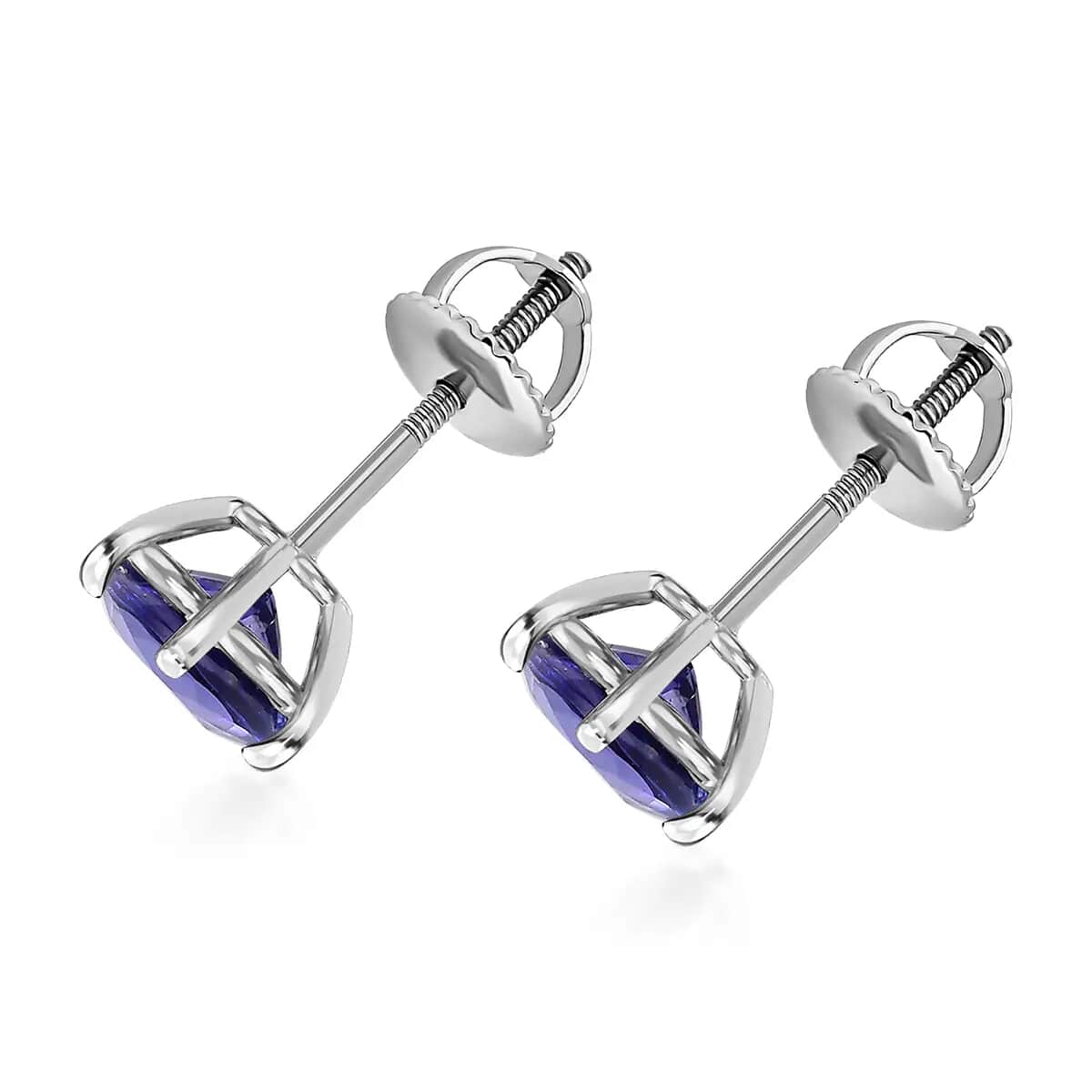 Rhapsody 950 Platinum AAAA Tanzanite 2.50 ctw Stud Earrings, AAAA Tanzanite Earrings, Tanzanite Studs, 950 Platinum Studs, 950 Platinum Earrings image number 4