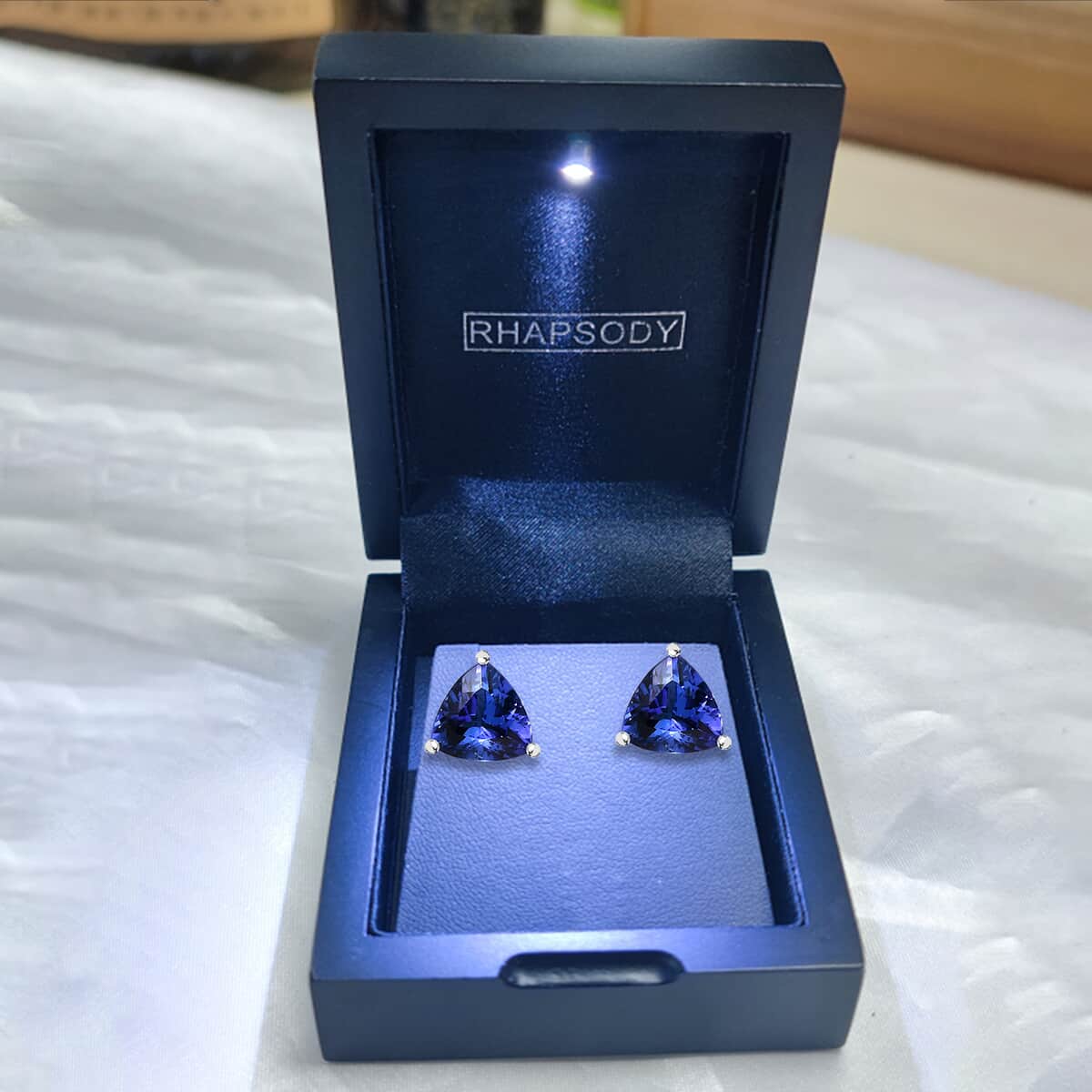 Rhapsody 950 Platinum AAAA Tanzanite 2.50 ctw Stud Earrings, AAAA Tanzanite Earrings, Tanzanite Studs, 950 Platinum Studs, 950 Platinum Earrings image number 6