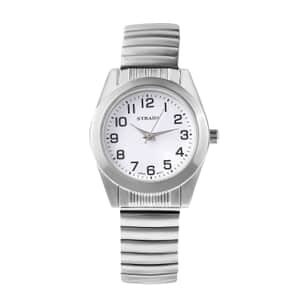 Strada Japanese Movement Water Resistant Stretch Bracelet Watch with Stainless Steel Strap (37.60x32mm) (6.50-7.0 Inches)