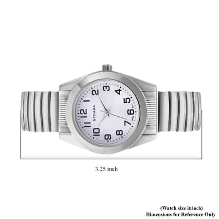 3521773 STRADA Japanese Movement Water Resistant Stretch Bracelet Watch with Stainless Steel Strap image number 6